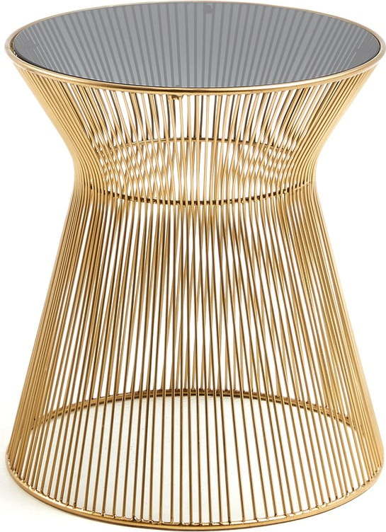 Odkládací stolek ve zlaté barvě Kave Home Jolene