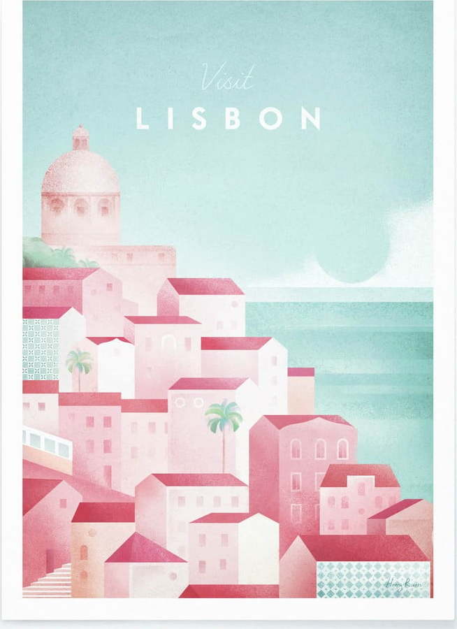 Plakát Travelposter Lisbon