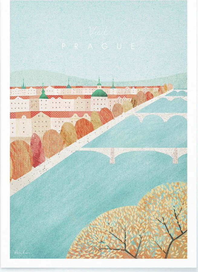 Plakát Travelposter Prague