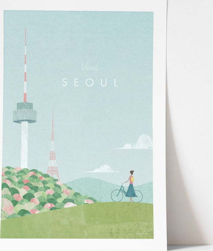 Plakát Travelposter Seoul