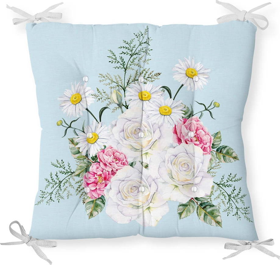 Podsedák s příměsí bavlny Minimalist Cushion Covers Spring Flowers