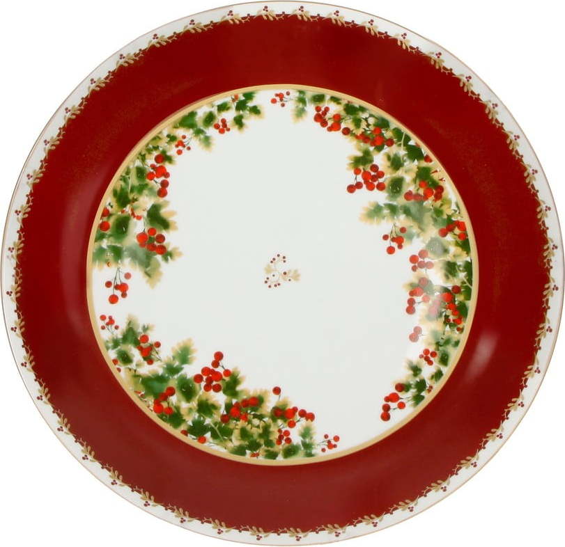 Porcelánový talíř s vánočním motivem Brandani Le Bacche