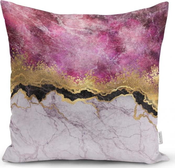 Povlak na polštář Minimalist Cushion Covers Marble With Pink And Gold