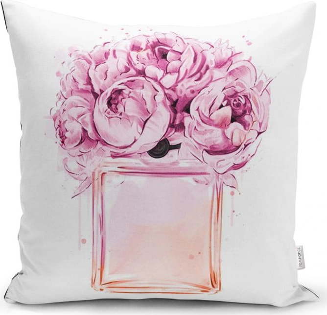 Povlak na polštář Minimalist Cushion Covers Pink Flowers