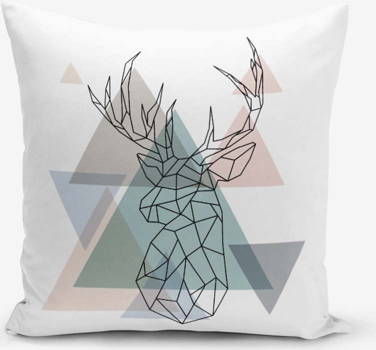 Povlak na polštář s příměsí bavlny Minimalist Cushion Covers Deer