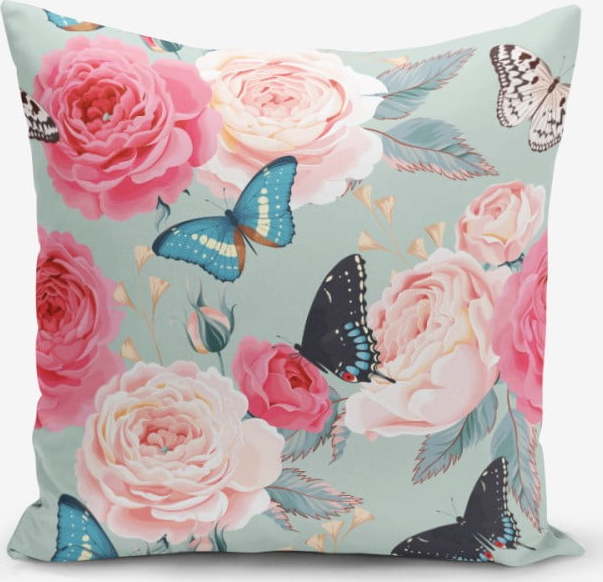 Povlak na polštář s příměsí bavlny Minimalist Cushion Covers Lekeli Butterflys