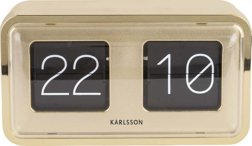 Pozlacené stolní hodiny Karlsson Bold Flip Karlsson