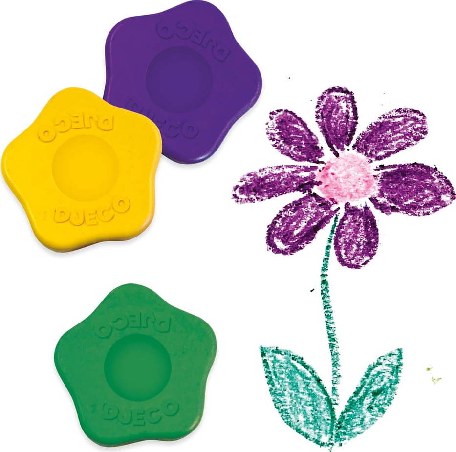 Sada 12 barevných kříd v krabičce Djeco Flower DJECO