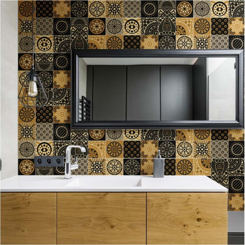 Sada 15 nástěnných samolepek Ambiance Wall Decals Azulejos Tiles San Juan