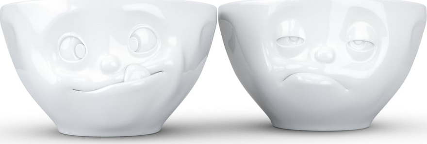 Sada 2 bílých mlsných misek z porcelánu 58products