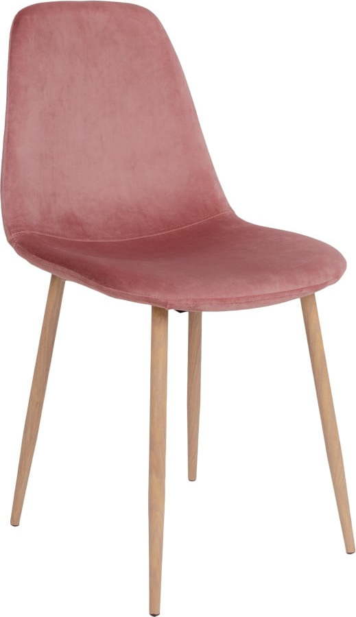 Sada 2 jídelních židlí s růžovým potahem ze sametu House Nordic Stockholm House Nordic