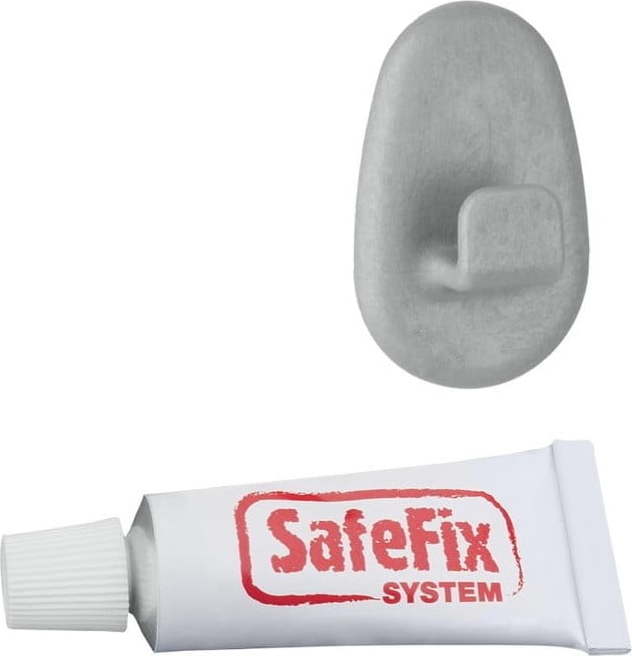 Sada 2 ks háčků a lepidla Metaltex Grey Metaltex