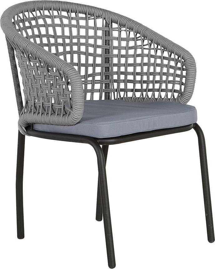 Sada 2 šedých zahradních židlí Monobeli Ibiza Monobeli