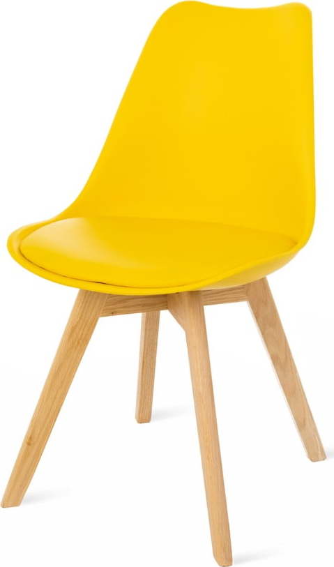 Sada 2 žlutých židlí s bukovými nohami Bonami Essentials Retro Bonami Essentials