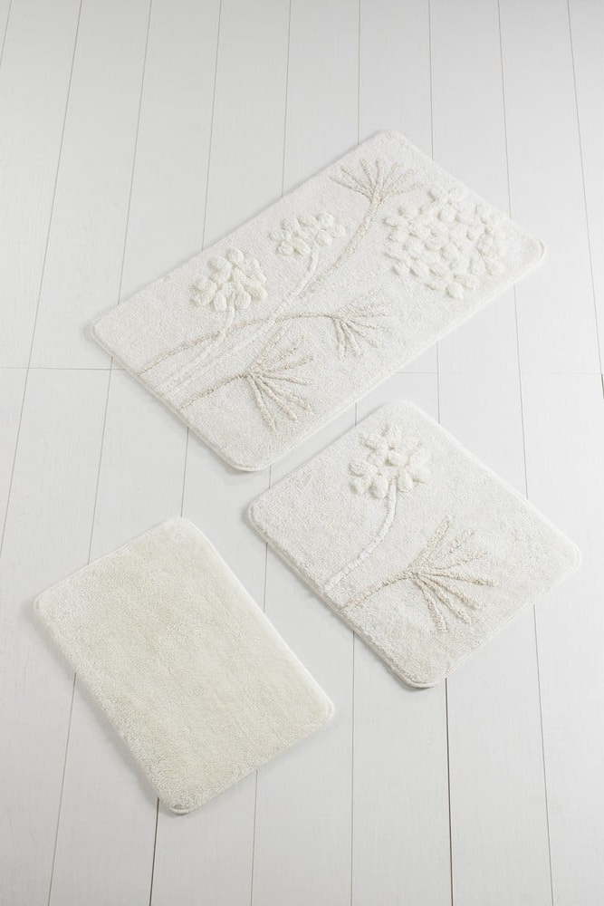 Sada 3 bílých předložek do koupelny Chilai Home by Alessia Orkide Chilai Home by Alessia