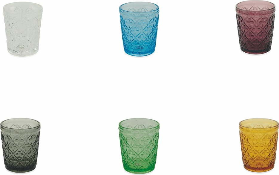 Sada 6 barevných skleniček Villa d'Este Marrakech