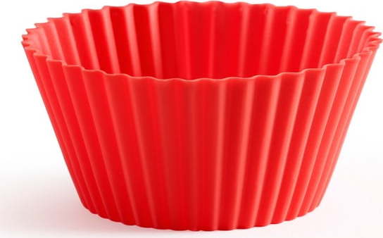 Sada 6 červených silikonových košíčků na muffiny Lékué Single