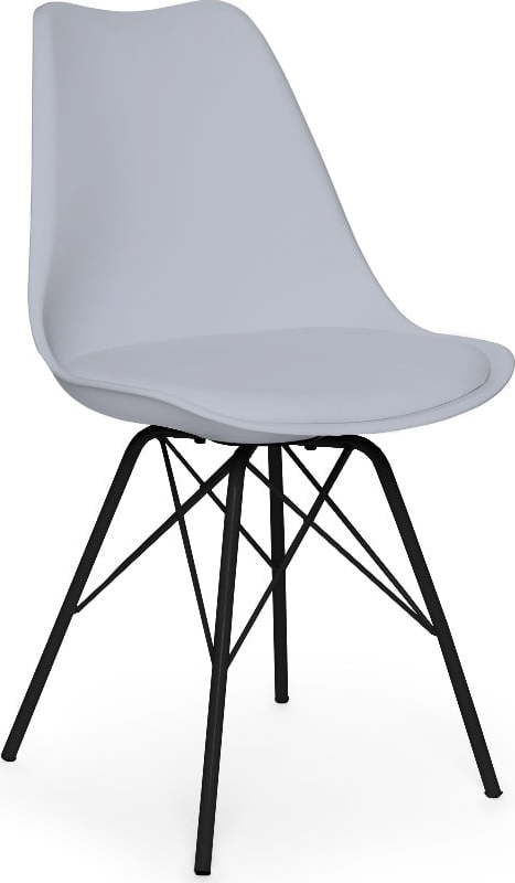 Šedá židle s černým podnožím z kovu Bonami Essentials Eco Bonami Essentials