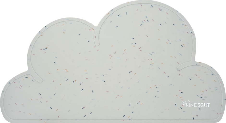 Šedé silikonové prostírání Kindsgut Cloud Confetti