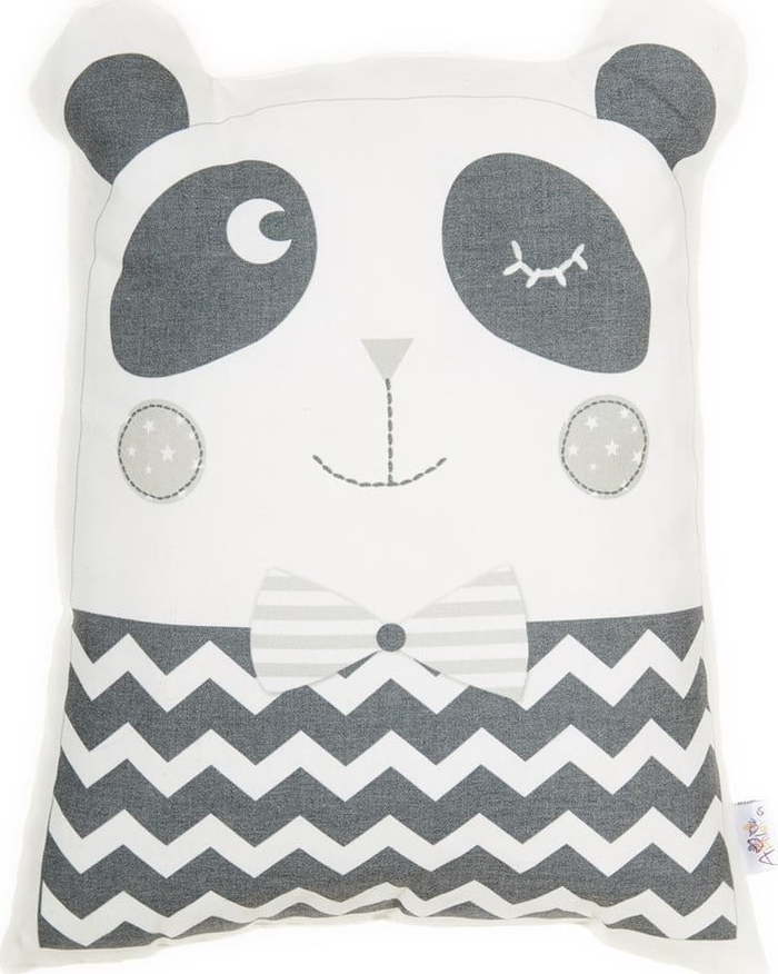 Šedý dětský polštářek s příměsí bavlny Mike & Co. NEW YORK Pillow Toy Panda