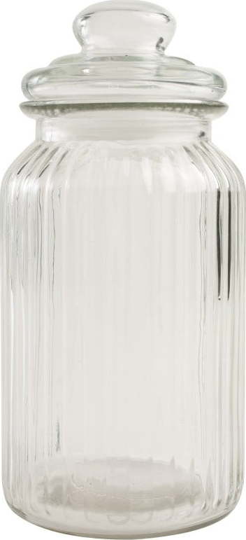 Skleněná dóza T&G Woodware Ribbed