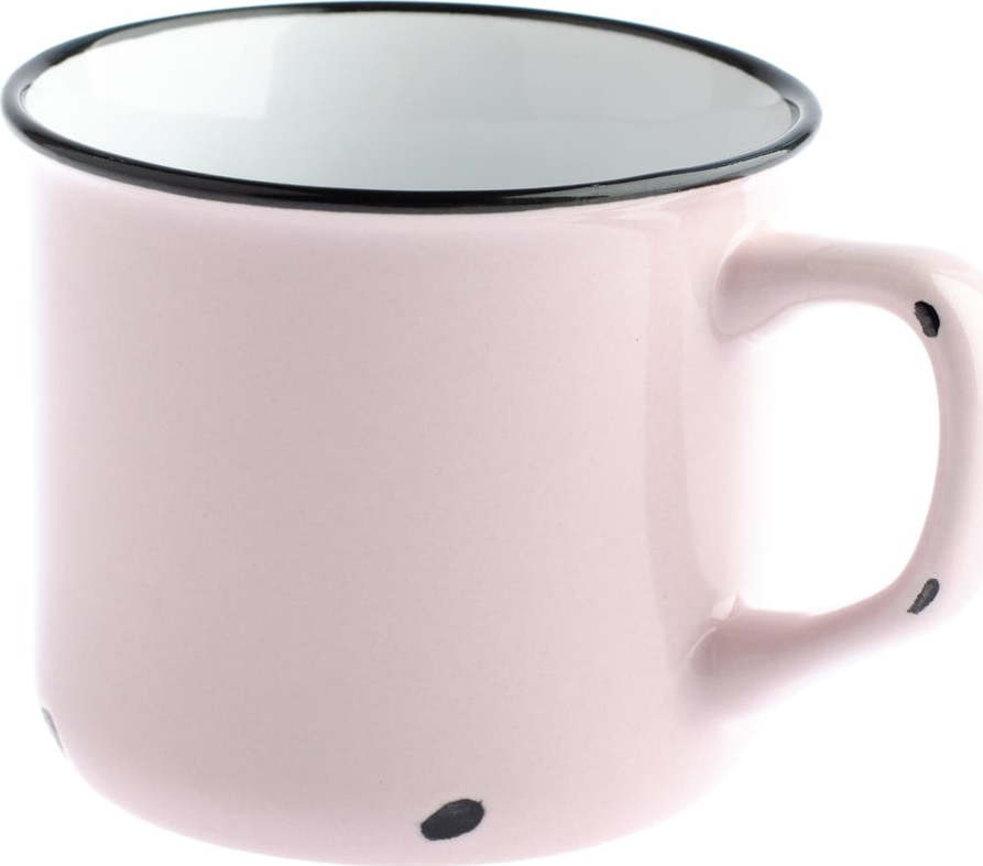 Světle růžový keramický hrnek Dakls Story Time Over Tea