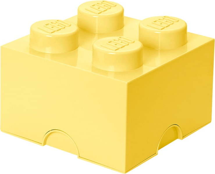 Světle žlutý úložný box čtverec LEGO® LEGO