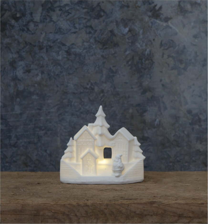 Svítící LED dekorace Star Trading Winter Santa Village