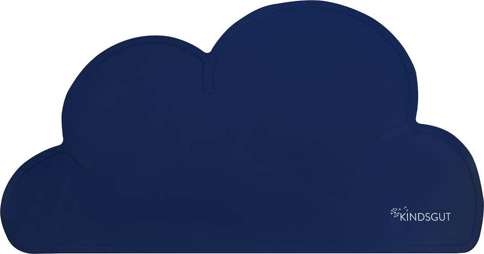 Tmavě modré silikonové prostírání Kindsgut Cloud