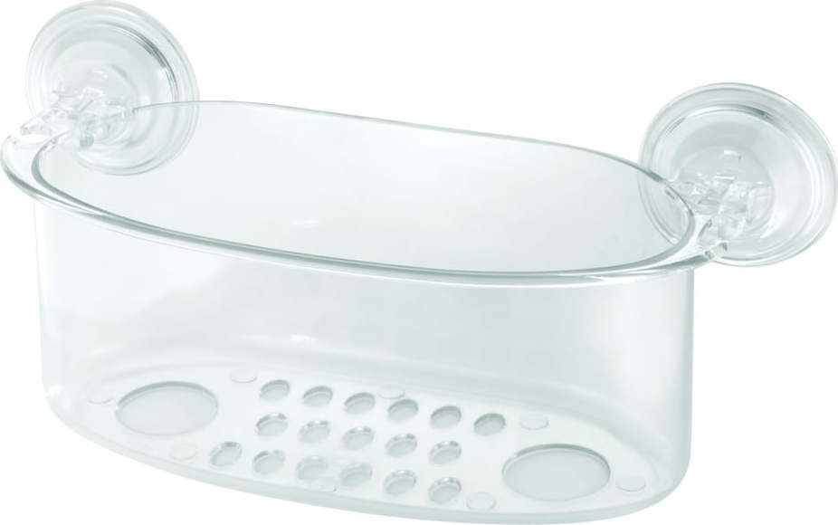 Transparentní samodržící košík iDesign Suction Spa