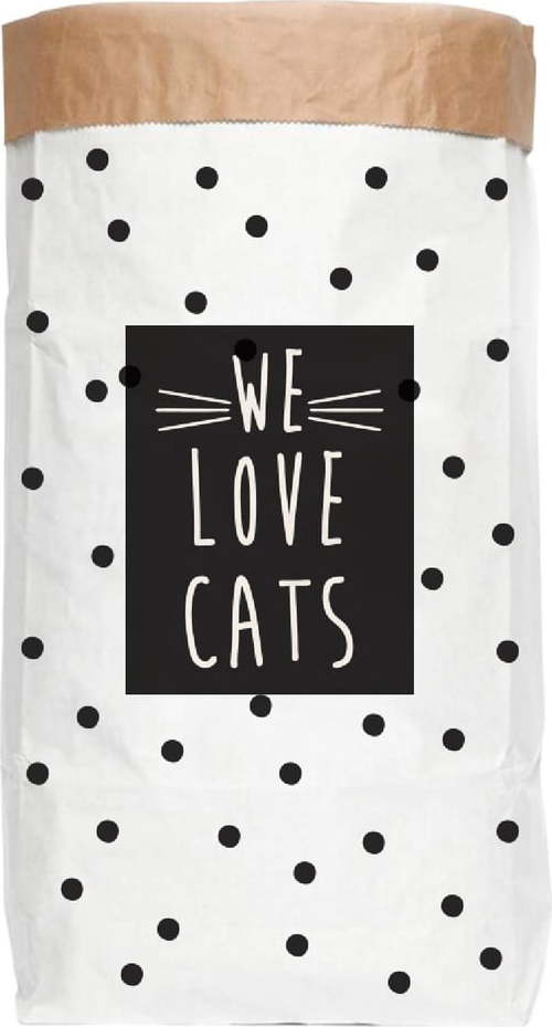 Úložný pytel z recyklovaného papíru Really Nice Things Love Cats Really Nice Things