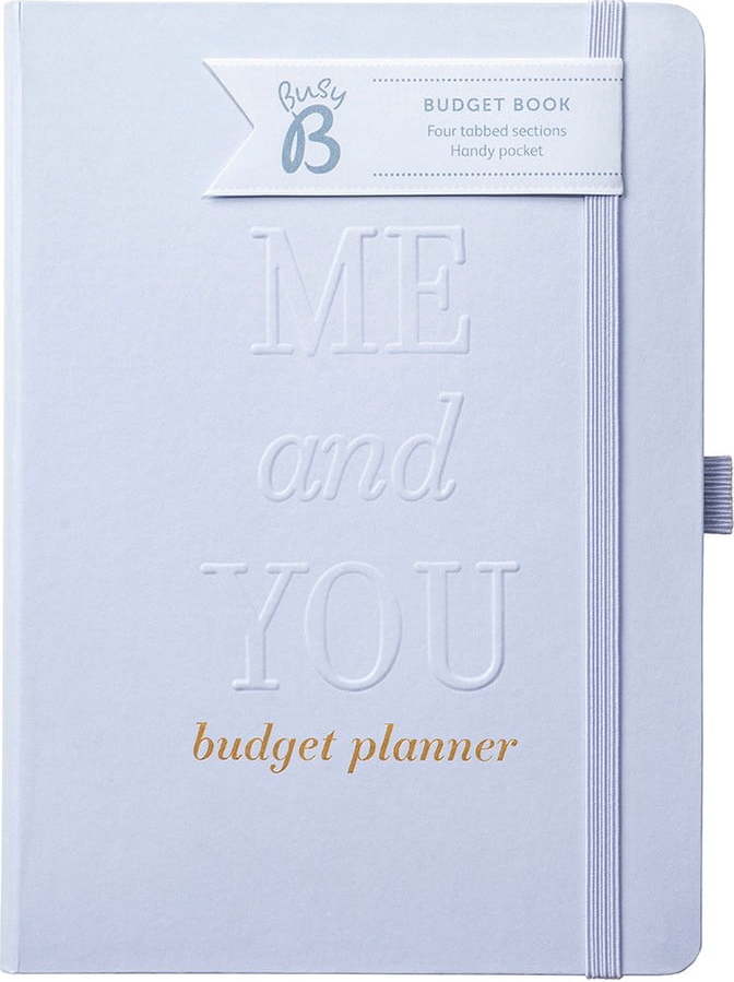 Zápisník ve stříbrné barvě na svatební rozpočet Busy B Busy B