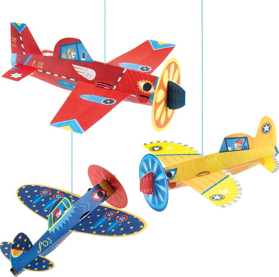 Závěsná dekorativní letadla z pevnějšího papíru Djeco DJECO