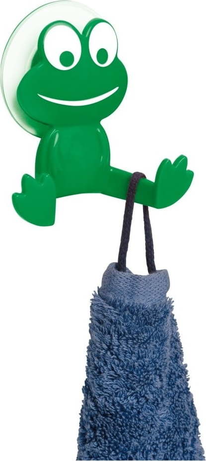 Zelený nástěnný háček Wenko Frog WENKO