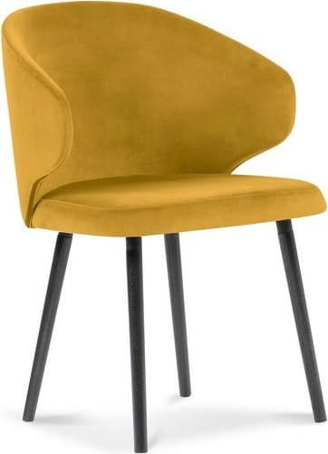 Žlutá jídelní židle se sametovým potahem Windsor & Co Sofas Nemesis Windsor & Co Sofas