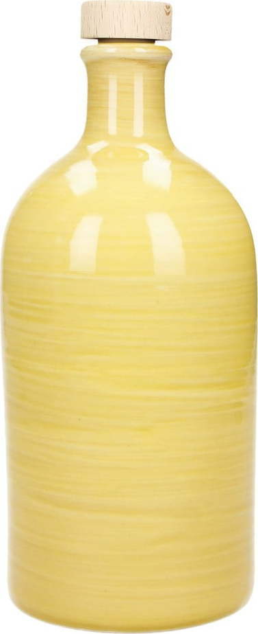 Žlutá keramická láhev na olej Brandani Maiolica