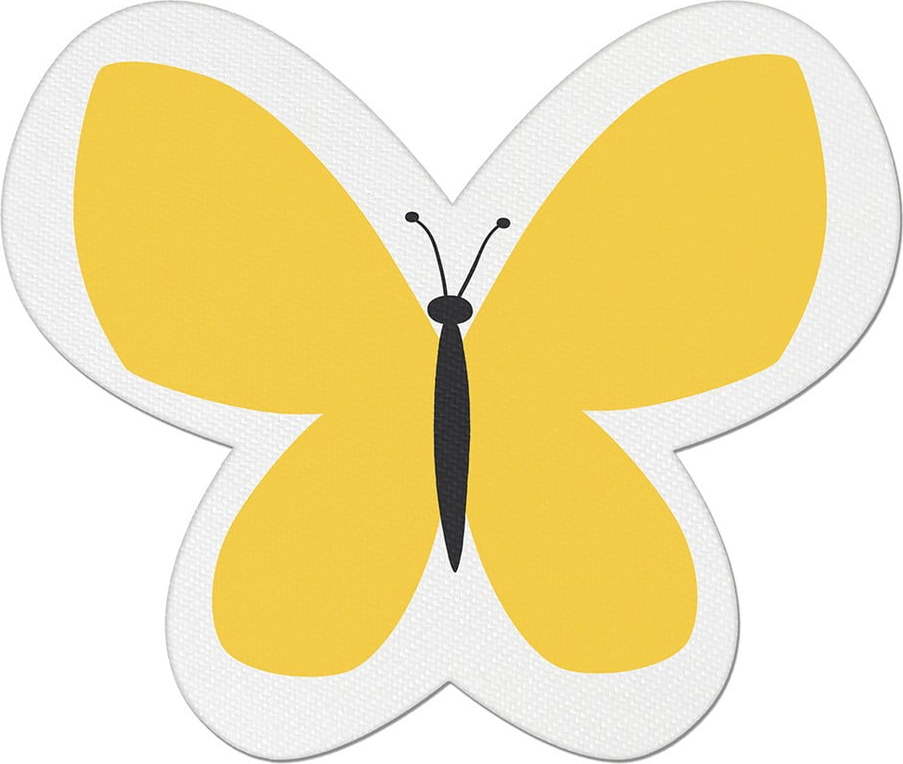 Žlutý dětský polštářek s příměsí bavlny Mike & Co. NEW YORK Pillow Toy Butterfly