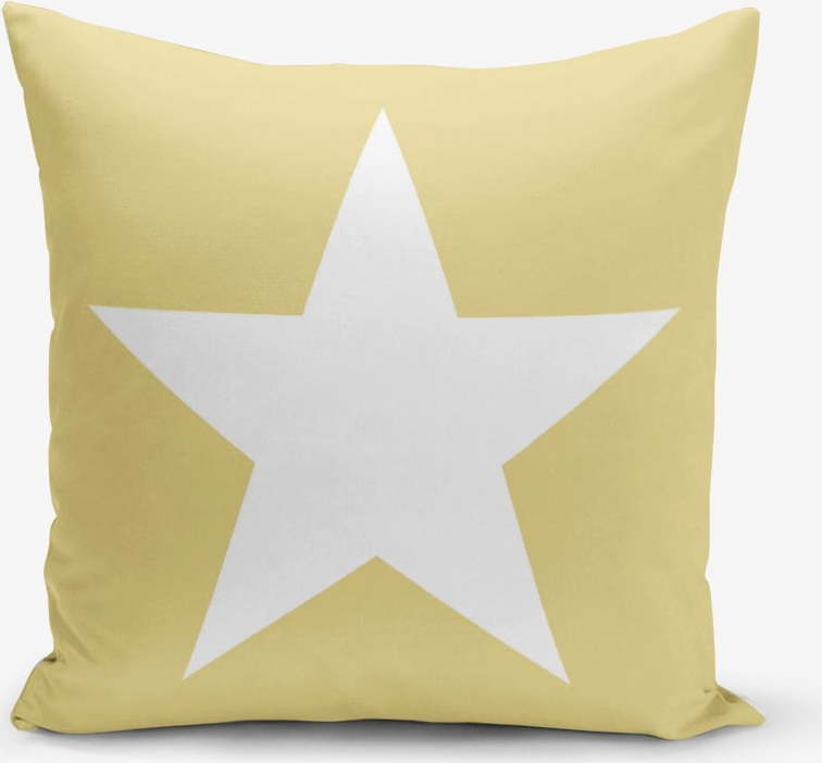 Žlutý povlak na polštář Minimalist Cushion Covers Stars