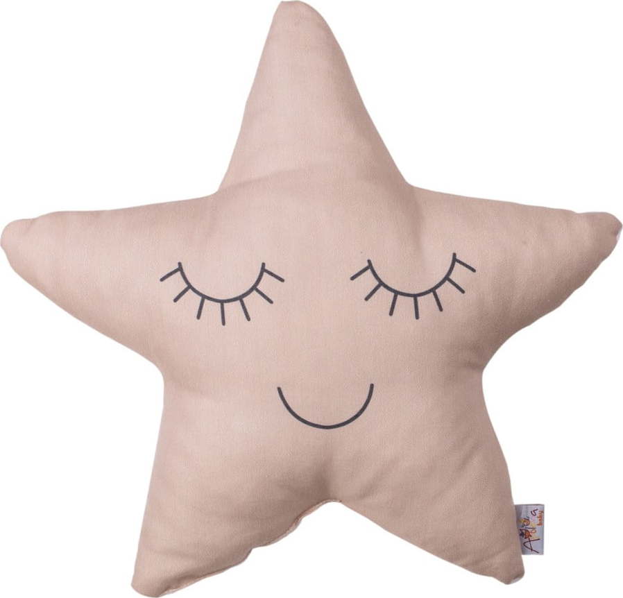Béžovorůžový dětský polštářek s příměsí bavlny Mike & Co. NEW YORK Pillow Toy Star