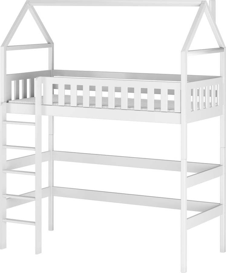 Bílá domečková/vyvýšená dětská postel 70x160 cm Otylia - Lano Meble Lano Meble