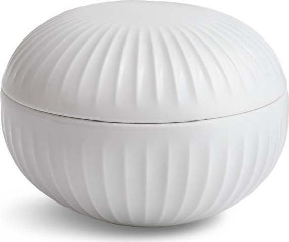 Bílá porcelánová dóza Kähler Design Hammershoi