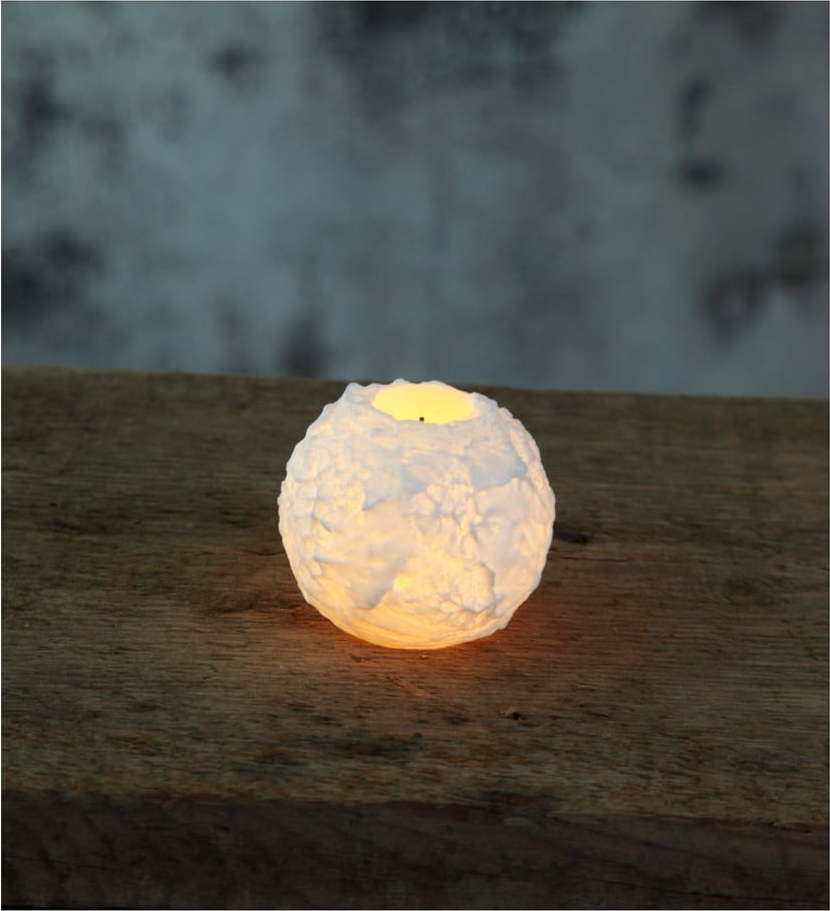Bílá vosková LED svíčka Star Trading Snowta