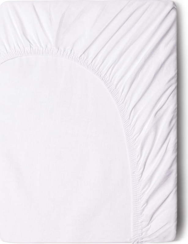Bílé bavlněné elastické prostěradlo Good Morning