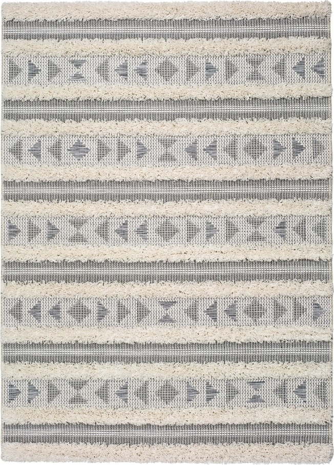 Bílo-šedý koberec Universal Cheroky Triangles