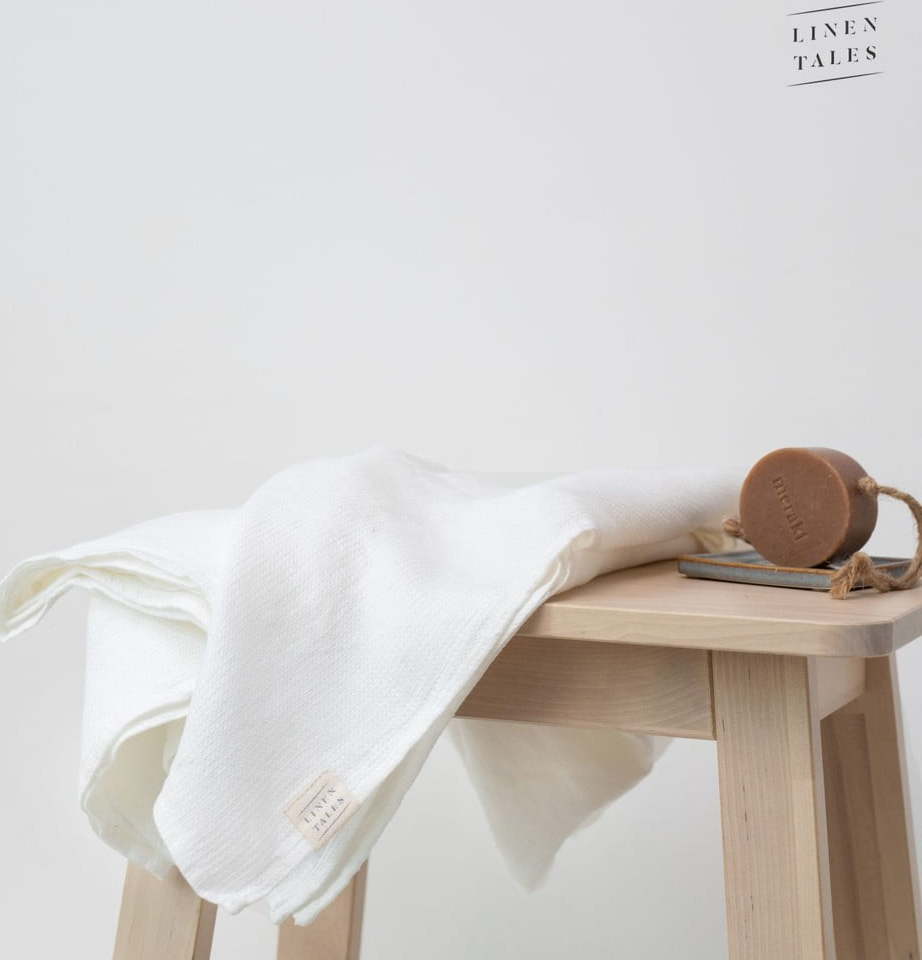 Bílý lněný ručník 30x30 cm - Linen Tales Linen Tales