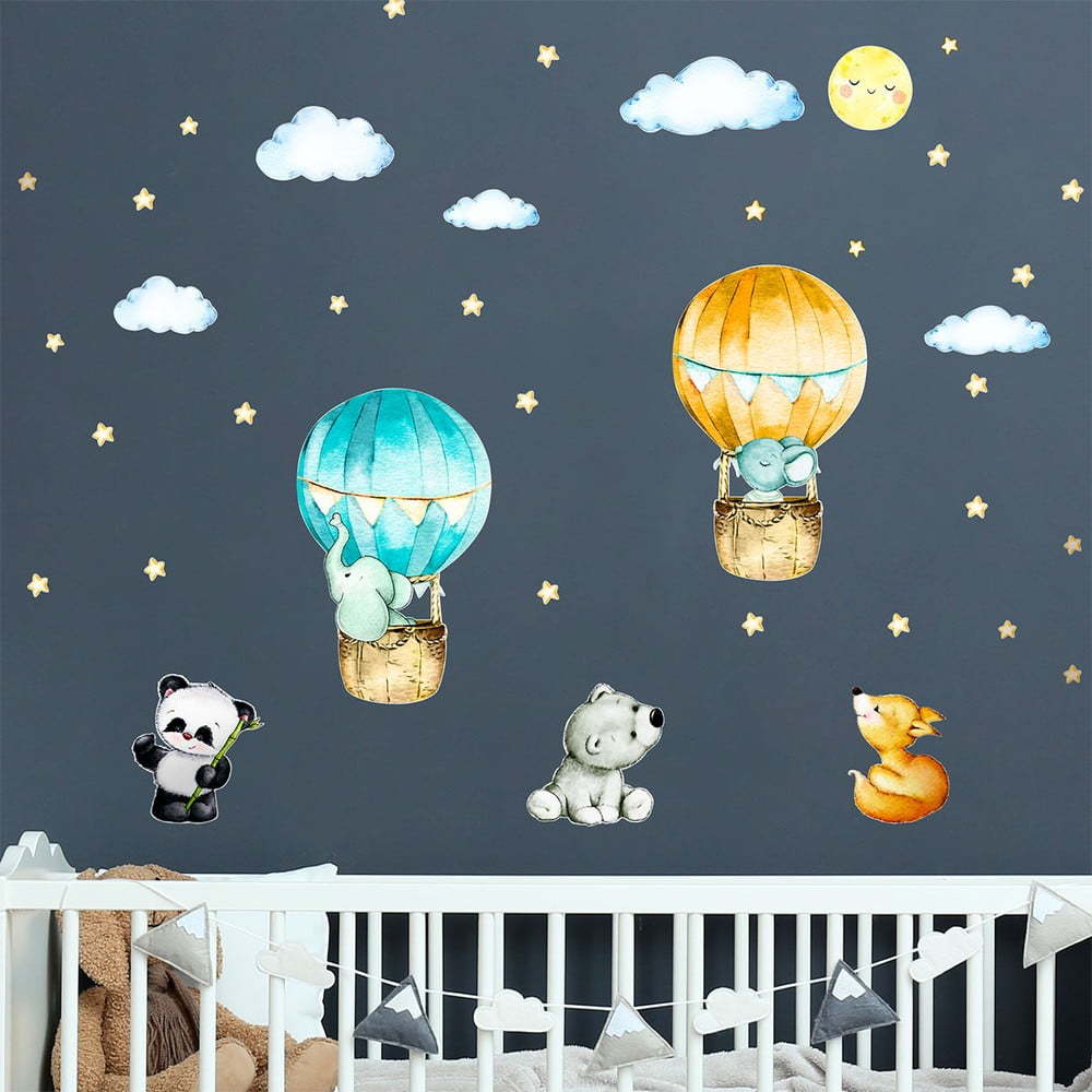 Dětské samolepky na zeď Ambiance Balloons and Stars Ambiance
