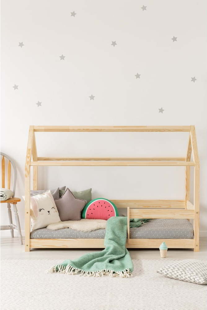 Domečková dětská postel z borovicového dřeva 80x200 cm Mila MB - Adeko Adeko
