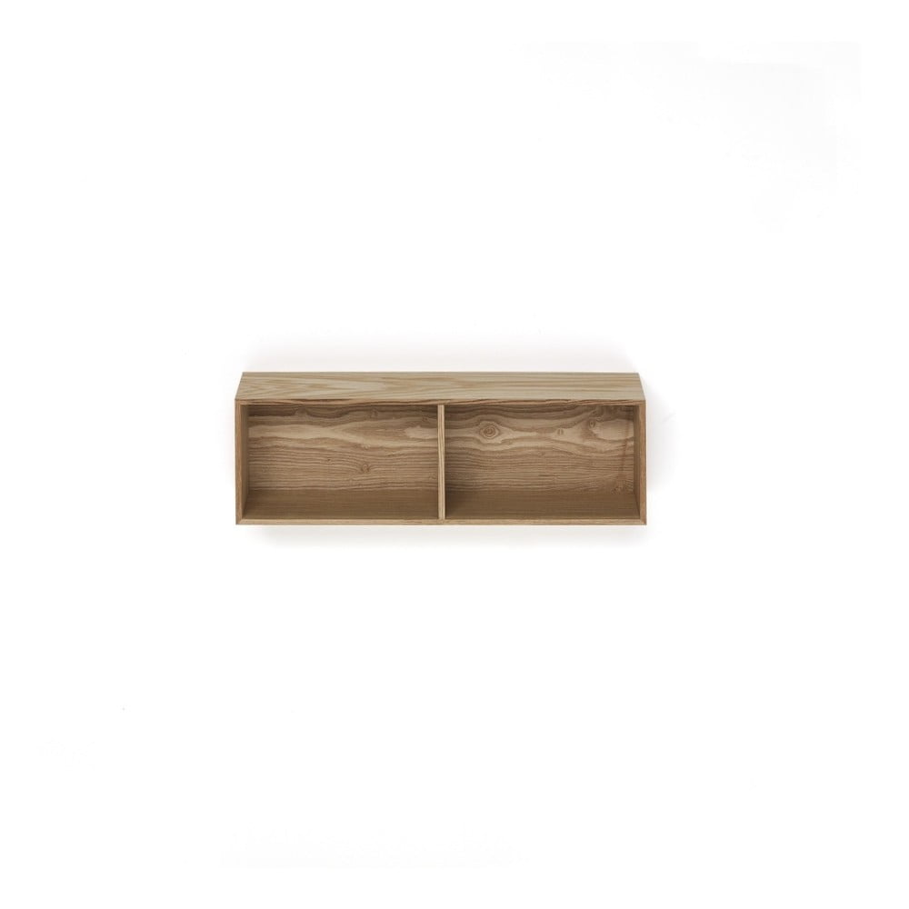 Dřevěná polička s 2 úložnými prostory Tomasucci Billa