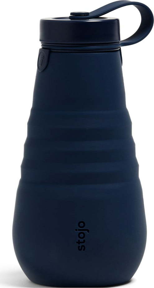 Modrá skládací láhev Stojo Bottle Denim