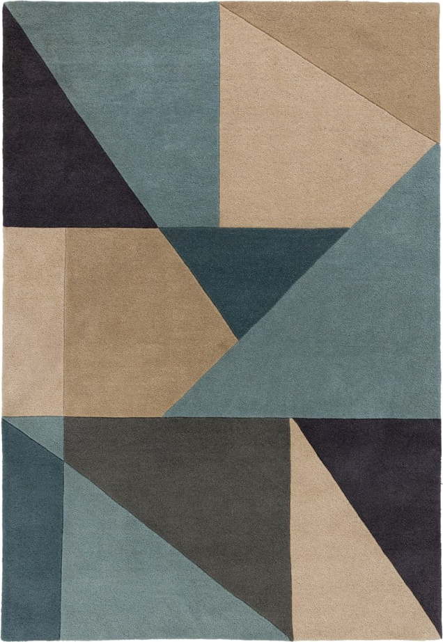 Modro-béžový vlněný koberec 150x80 cm Arlo Harper - Flair Rugs Flair Rugs